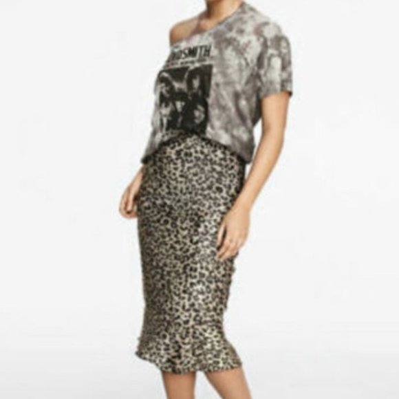 Victoria's Secret Dresses & Skirts - KNOT RIOT X VICTORIA’S SECRET Leopard Satin MIDI Skirt Women’s Size Medium